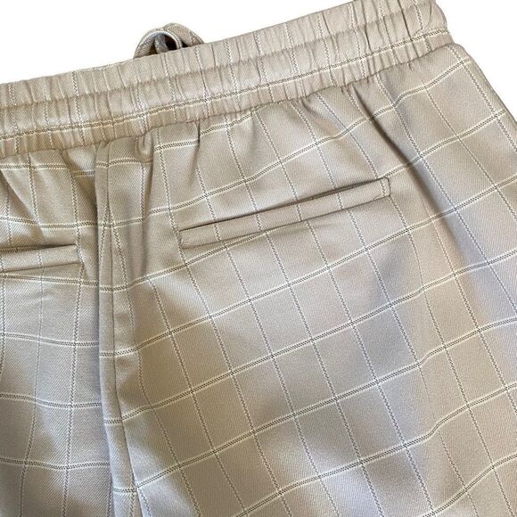 Nine West Joggers Plaid Window Pane Drawstring Medium - Picture 4 of 5